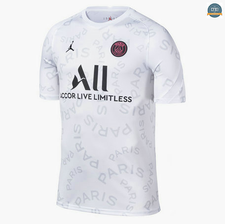 Cfb3 Camisetas PSG Jordan Equipación Pre-Match training Blanco 2021/2022