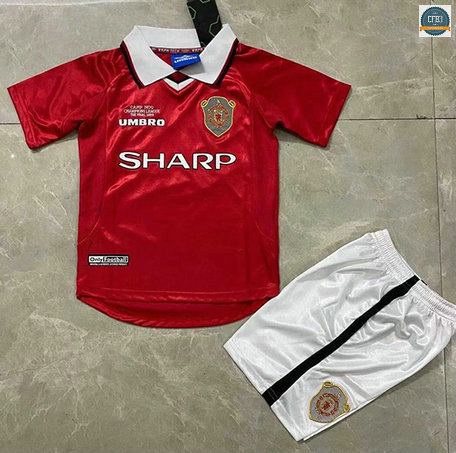 Cfb3 Camiseta 1999-2000 Manchester United Niños 1ª Equipación