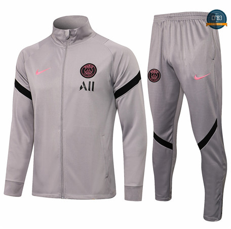 Cfb3 Chaqueta Chandal PSG Equipación Gris Claro 2021/2022