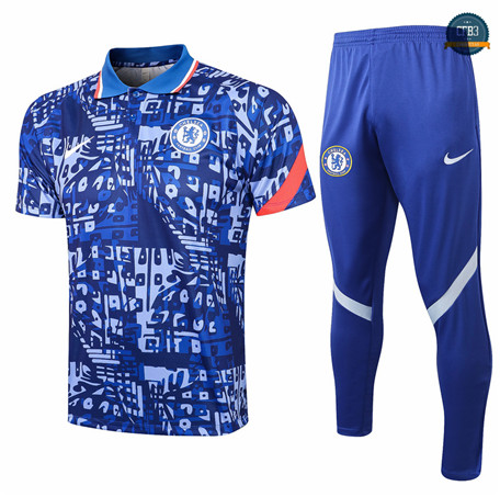 Cfb3 Camiseta Chelsea POLO + Pantalones Equipación Azul 2021/2022