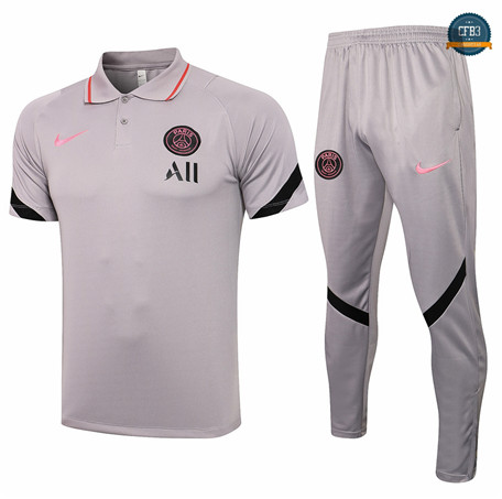 Cfb3 Camiseta PSG POLO + Pantalones Equipación Gris Claro 2021/2022