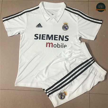 Cfb3 Camisetas Rétro 2002-03 Real Madrid Niños 1ª Equipación