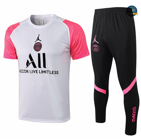 Cfb3 Camisetas Jordan PSG + Pantalones Equipación Blanco/Rose 2021/2022