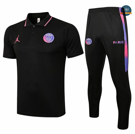 Cfb3 Camiseta Jordan PSG POLO + Pantalones Equipación Negro 2021/2022