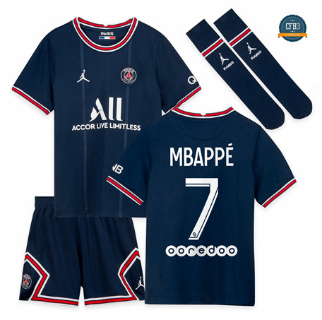 Cfb3 Camisetas PSG Niños 1ª Equipación Mbappé 7 2021/2022