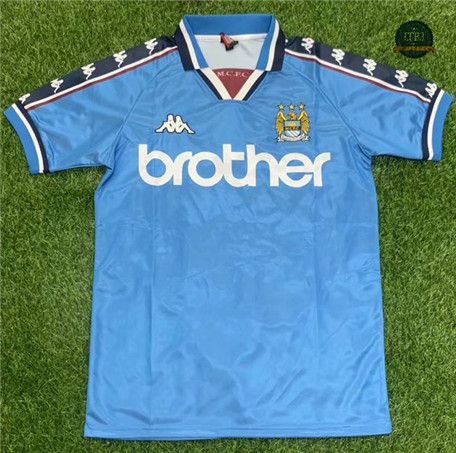 Cfb3 Camisetas Rétro 1998-99 Manchester City 1ª Equipación