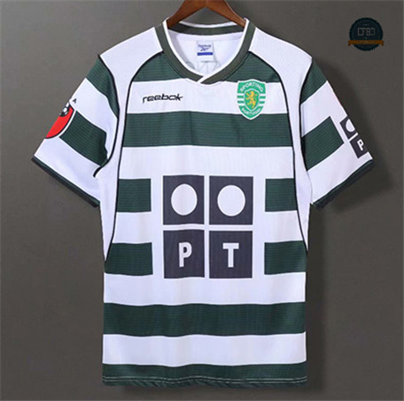 Cfb3 Camisetas Rétro 2001-03 Sporting Lisbon 1ª Equipación