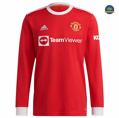 Cfb3 Camisetas Manchester United 1ª Equipación Manga larga 2021/2022