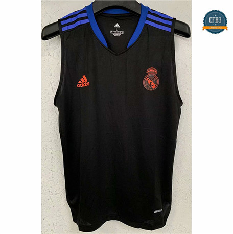 Cfb3 Camisetas Real Madrid Vest Equipación Negro/Azul 2021/2022