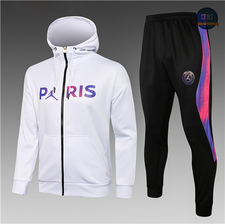 Cfb3 Chaqueta Chandal Niños Jordan PSG Equipación Sombrero Blanco 2021/2022