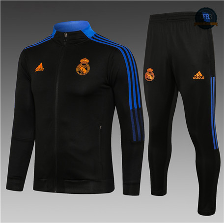 Cfb3 Chaqueta Chandal Niños Real Madrid Equipación Negro 2021/2022