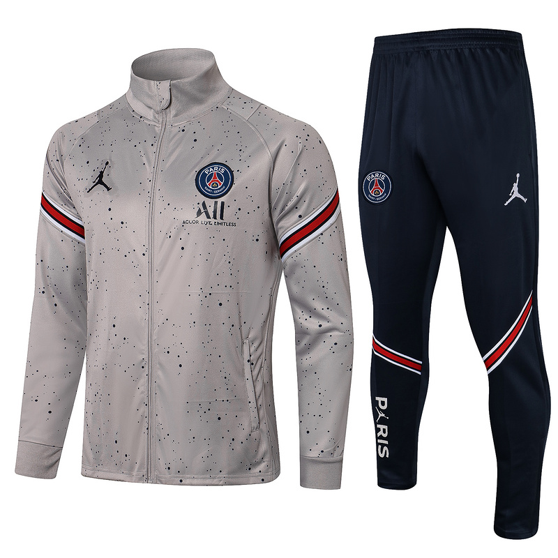 Cfb3 Chaqueta Chandal Jordan PSG Equipación Gris Claro 2021/2022 Col Haut