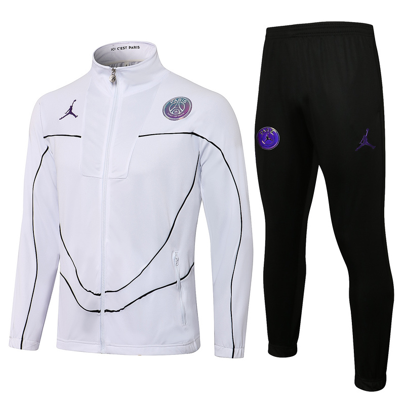 Cfb3 Chaqueta Chandal Jordan PSG Equipación Blanco 2021/2022 Col Haut