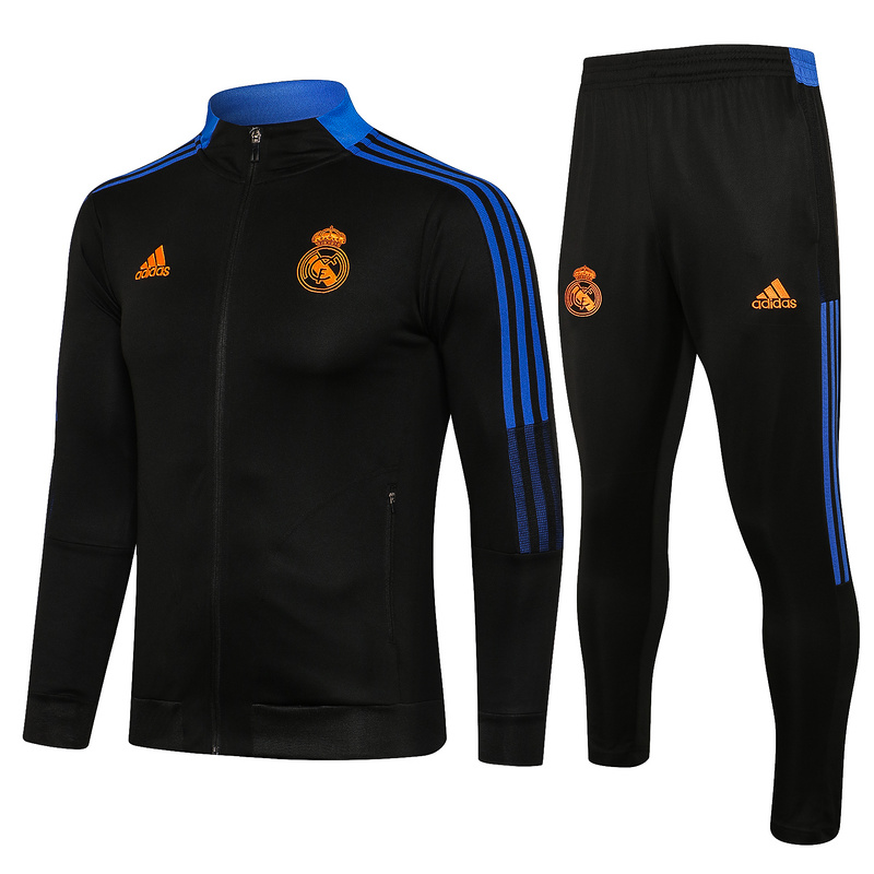 Cfb3 Chaqueta Chandal Real Madrid Equipación Negro/Azul 2021/2022