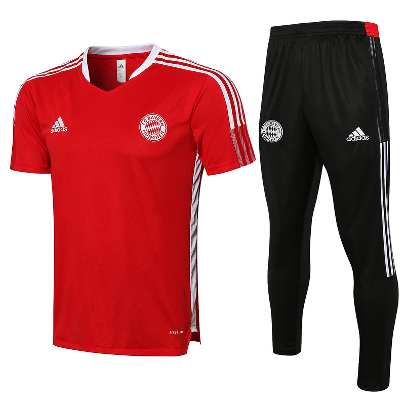Cfb3 Camiseta Entrenamiento Bayern Munich + Pantalones Equipación Rojo 2021/2022