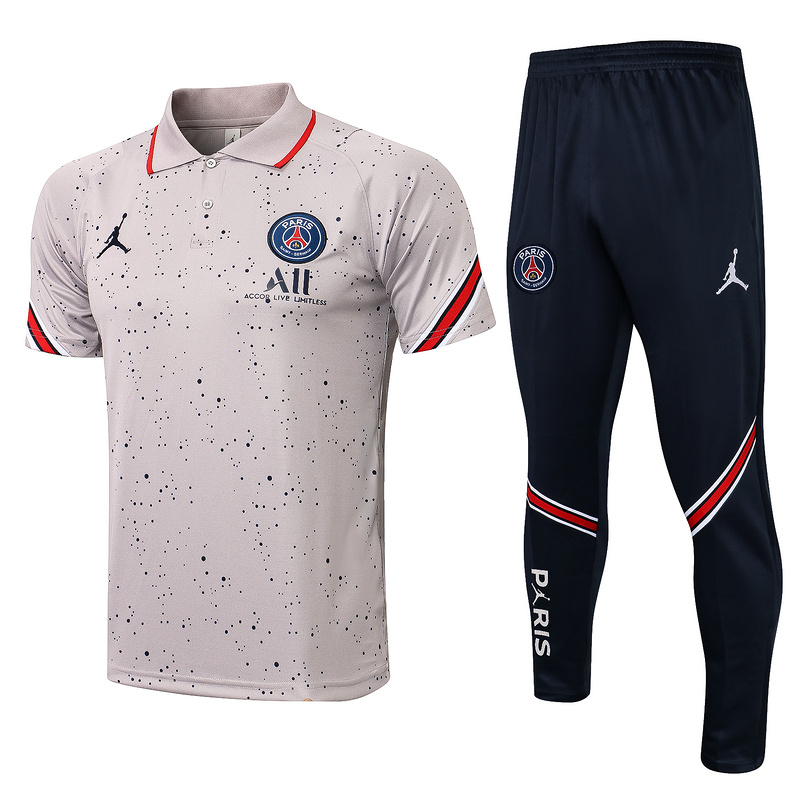 Cfb3 Camiseta Entrenamiento PSG Polo Gris Claro 2021/2022