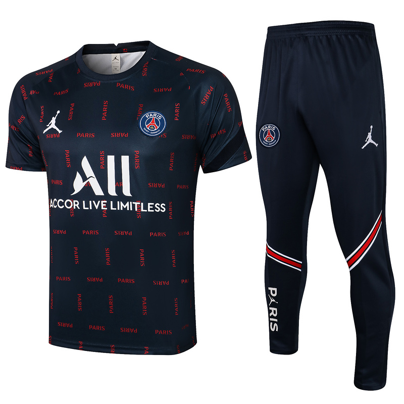 Cfb3 Camiseta Entrenamiento Jordan PSG + Pantalones Equipación Azul marino 2021/2022