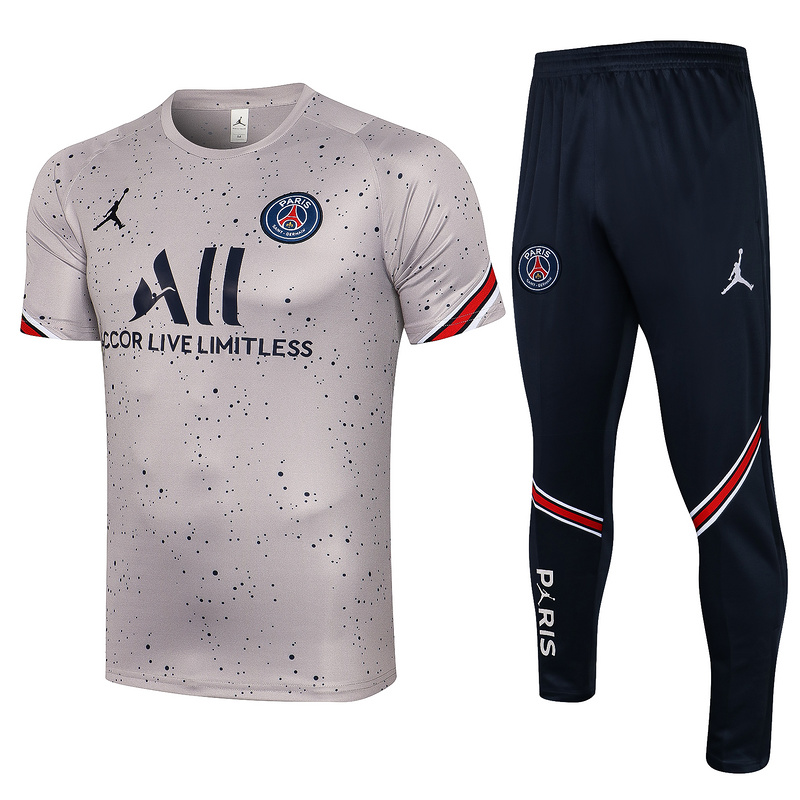 Cfb3 Camiseta Entrenamiento Jordan PSG + Pantalones Equipación Gris Claro 2021/2022