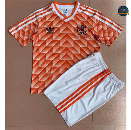 Cfb3 Camiseta Retro 1988 Países Bajos Niños 1ª Equipación