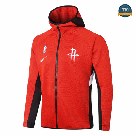 Cfb3 Camiseta Chaqueta con capucha Hoston Rockets - Rojo