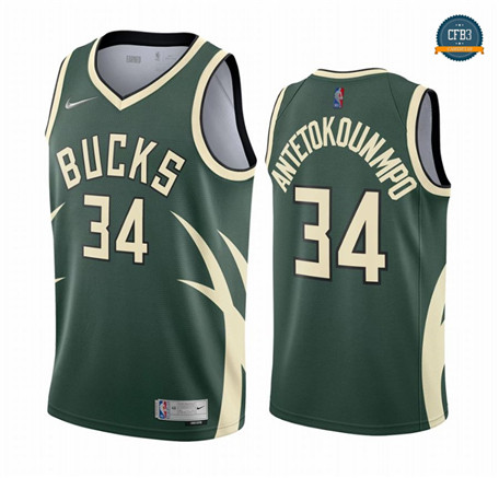 Cfb3 Camiseta Giannis Antetokounmpo, Milwaukee Bucks 2020/21 - Earned