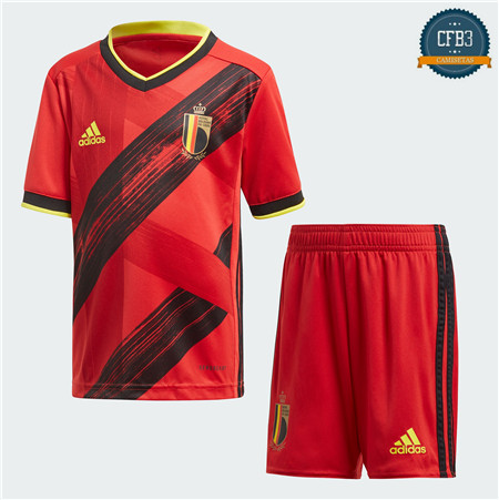 Camiseta Bélgica Niños 1ª Equipación Euro UEFA Euro 2020