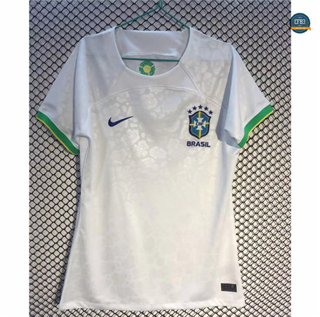 Venta Cfb3 Camiseta Brasil Mujer Blanco/Verde 2022/2023