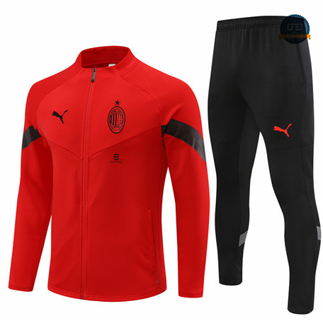 Cfb3 Camiseta Chaqueta Chandal AC Milan Equipación Rojo 2022/2023 f151