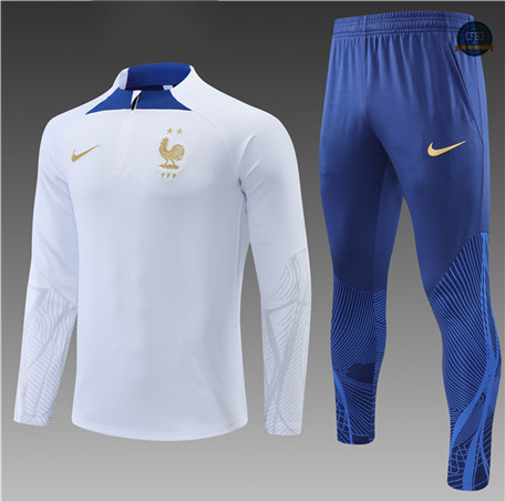 Cfb3 Camiseta Chandal Niño Francia Equipación Blanco 2022/2023 f256