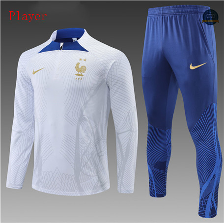 Cfb3 Camiseta Chandal Niño Francia Player Equipación Blanco 2022/2023 f257