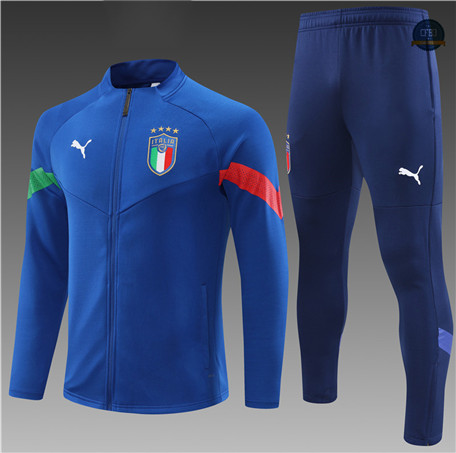Cfb3 Camiseta Chaqueta Chandal Niño Italia Equipación Azul 2022/2023 f259