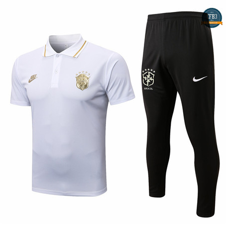 Cfb3 Camiseta Entrenamiento Brasil + Pantalones Equipación Blanco 2022/2023 f348