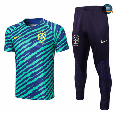 Cfb3 Camiseta Entrenamiento Brasil + Pantalones Equipación Azul 2022/2023 f350