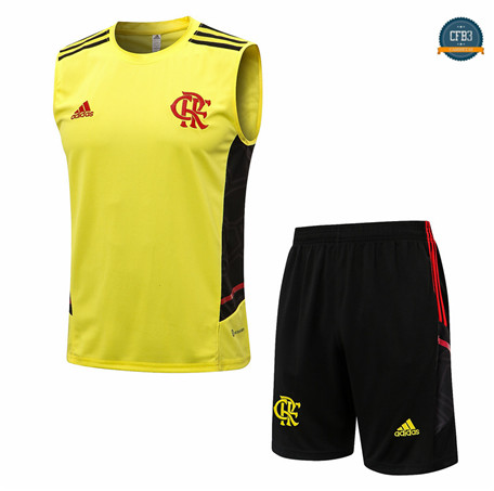 Cfb3 Camiseta Entrenamiento Flamengo Chaleco + Pantalones Equipación Amarillo 2022/2023 f297