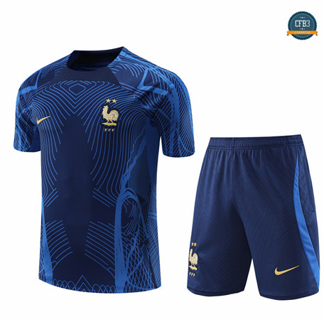 Cfb3 Camiseta Entrenamiento Francia + Pantalones Equipación Azul 2022/2023 f353