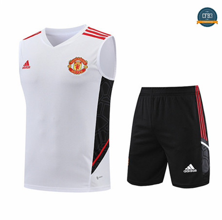 Cfb3 Camiseta Entrenamiento Manchester United Chaleco + Pantalones Equipación Blanco 2022/2023 f364