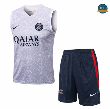 Cfb3 Camiseta Entrenamiento Paris PSG Chaleco + Pantalones Equipación Gris 2022/2023 f338