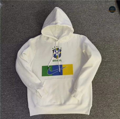 Cfb3 Camiseta Sudadera con Capucha Brasil Equipación Blanco 2022/2023 f393