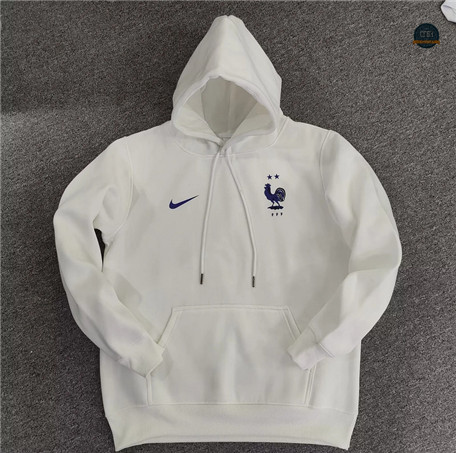 Cfb3 Camiseta Sudadera con Capucha Francia Equipación Blanco 2022/2023 f399