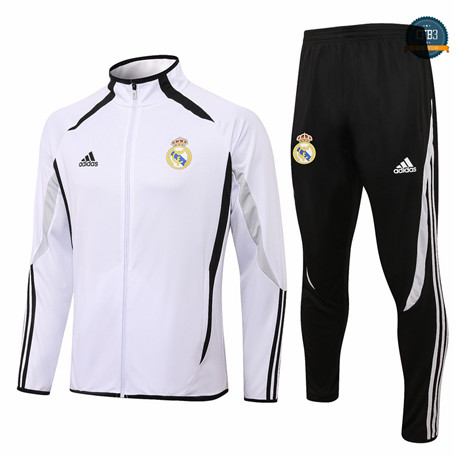 Cfb3 Camiseta Chaqueta Chandal Real Madrid Equipación Edición conjunta Blanco/Negro 2022/2023