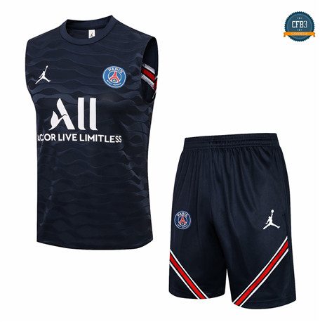 Cfb3 Camiseta Entrenamiento PSG Jordan + Pantalones Equipación Debardeur Azul marino 2022/2023