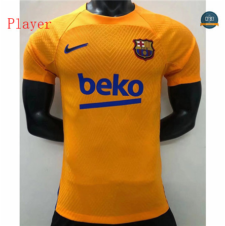 Cfb3 Camiseta Player Version Barcelona Equipación Entrenamiento Amarillo 2022/2023