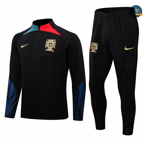 cfb3 camisetas Chandal Portugal Equipación Negro 2022/2023