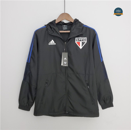 cfb3 camisetas Chaqueta Rompevientos Sao Paulo Equipación Negro 2022/2023 cfb3 135