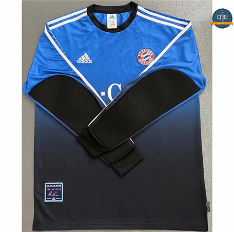 cfb3 camisetas Retro 2002-03 Bayern Munich Portero Manga larga