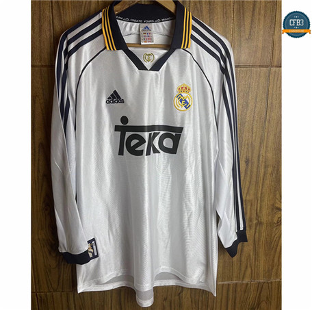 cfb3 camisetas Retro 2000 Real Madrid Manga larga