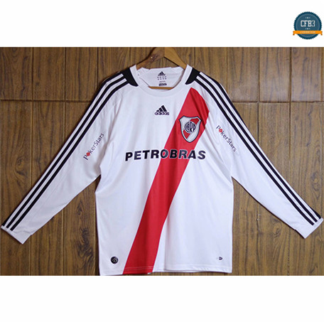 cfb3 camisetas Retro 2009 River Plate 1ª Equipación Manga larga