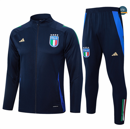Nuevas Chaqueta Chándal Fútbol Italia Equipación 2024/2025 Azul marino
