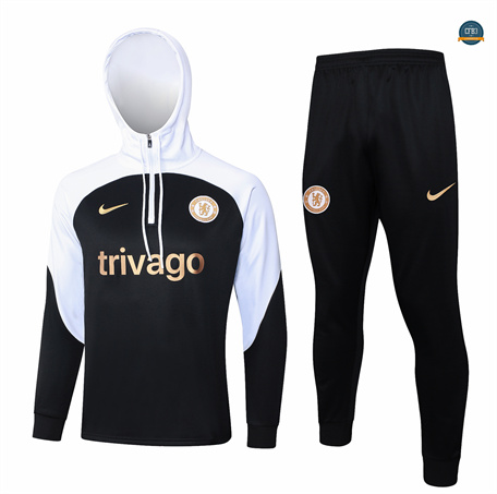 Nuevas Chándal Fútbol Chelsea Niño Equipación Sombrero negro 2024/2025