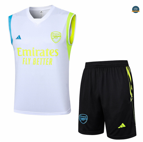 Diseñar Camiseta entrenamiento sin mangas Arsenal Blanco 2024/2025